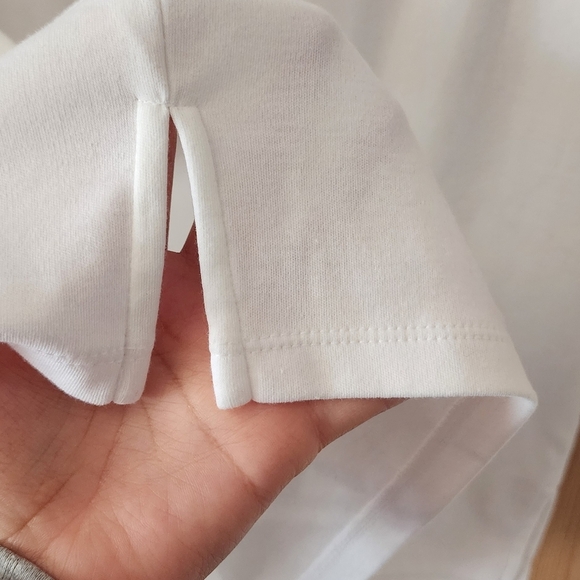 Boxy White Muscle Tee with Red Floral Design - Picture 5 of 5